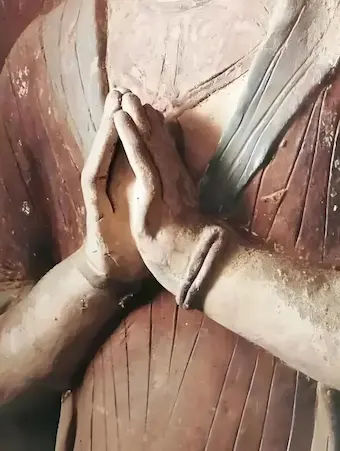 Buddha statue Hand Gestures Anjali Mudra